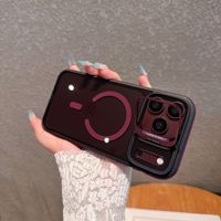 Coque de téléphone magnétique mate avec béquille pour objectif d'appareil photo pour iPhone 18 Pro Max, compatible avec iPhone 17, 16, 15, 14, 13, 12, 11 Pro Max