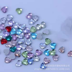 3*3mm New Heart-Shaped Flat Bottom Peach Heart Crystal Toothrash Ornaments Teeth Decoration Beauty Rhinestones DIY Crystal - Product Image 2