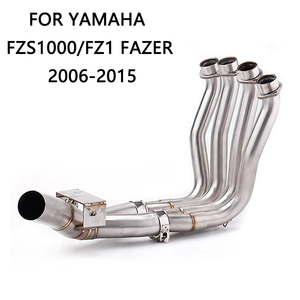 Système d'échappement complet pour <span class=keywords><strong>moto</strong></span> Yamaha FZS1000 FZ1 <span class=keywords><strong>FAZER</strong></span> 2006-2015, silencieux, tube intermédiaire avant - Product Image 1