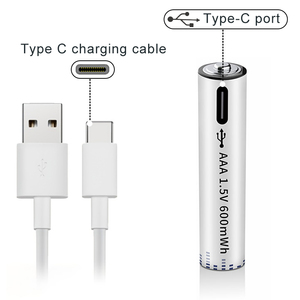 Baterí<span class=keywords><strong>a</strong></span> <span class=keywords><strong>recargable</strong></span> de litio con logotipo impreso, 1,5 v, AAA, USB, 1,5 v, <span class=keywords><strong>Triple</strong></span> <span class=keywords><strong>A</strong></span>, Puerto tipo c, aa - Product Image 6