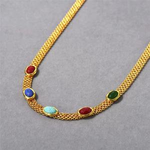 Collier avec pendentif en zircon en acier inoxydable pour femmes Chaîne à maillons élégante plaquée platine Luxe léger à la mode Niche polyvalente - Product Image 3