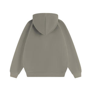 W23011 550g Solid Casual Loose High Fashion Winter Half-Zipper <b>Fleece</b> <b>Sweater</b> Custom Logo Hooded Lined Available Wholesale - Product Image 2