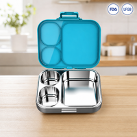 Boîte à lunch personnalisable pour enfants, conteneur pour repas scolaires, boîte bento, ensemble de rangement pour aliments chauds pour enfants