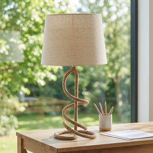 Lampe de table LED moderne en forme de serpent, simple et tendance, avec une seule courbe, 4100K, blanc neutre, pour chambre à coucher, COLLECTION IQBAL - Product Image 2