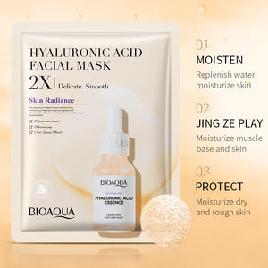 BIOAQUA-<span class=keywords><strong>mascarilla</strong></span> facial profesional antiedad, máscara con etiqueta privada <span class=keywords><strong>de</strong></span> polietileno, ácido hialurónico orgánico, antiedad - Product Image 2