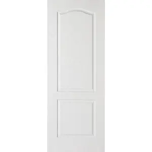 装饰内门-纹理表面经典2面板空芯门-白色底漆