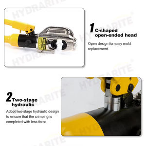 Outils de sertissage hydrauliques à pompe à deux vitesses de 32 mm à course de bélier de conception compacte HHY-400B avec tête de sertissage C - Product Image 2