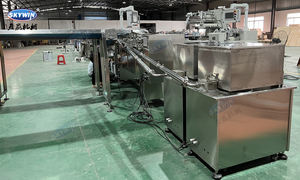 Skywin Automatique Deux Voies Chocolat Crème Remplissage Biscuits <span class=keywords><strong>Sandwich</strong></span> Biscuit Faisant La Machine Sans Plateau Sur Bord Débit Emballage - Product Image 6