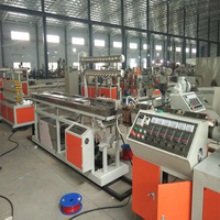 Mesin Ekstrusi Profil PVC Sekrup Tunggal Kontrol PLC Motor untuk Jendela Pintu, Mesin Ekstrusi Plastik Kaku Produktivitas Tinggi PC/PCTG