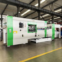 Machine automatique de refusion, pliage et découpe de papier et de carton ondulé à plat haute pression