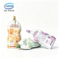 Pochette Doypack à bec verseur avec capuchon à clapet de sécurité, personnalisable par impression, pour l'emballage de désinfectant pour les mains, de lessive et de produits cosmétiques