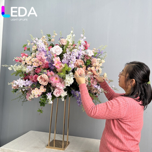 LEDA Wedding Artificial Flower Ball Modern Silk Neutral Flower Balls Real Touch Flower Centerpiece Ball - Product Image 1