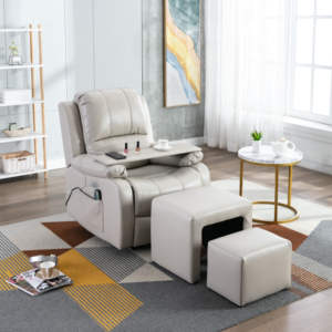 Sillón Reclinable de Cuero de Alta Calidad para Sala de Estar, Moderno y Lujoso, Sofá Reclinable Eléctrico - Product Image 2