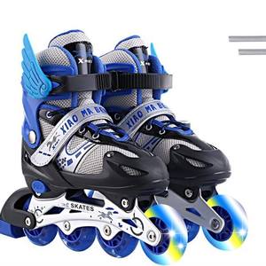 Patines de <span class=keywords><strong>ruedas</strong></span> de patinaje ajustables duraderos para niños y adultos de nueva tendencia, Patines De 4 <span class=keywords><strong>Ruedas</strong></span> Con Luz - Product Image 3