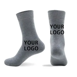 Calcetines gruesos de lana de Merina para hombre, calcetín de lana gruesa con Logo OEM personalizado