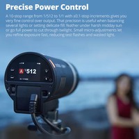 Flash de Fotografía Portátil para Exteriores Godox Ad300pro II, con Control Remoto Inalámbrico, Recargable, 300W, Metálico, Venta al Por Mayor