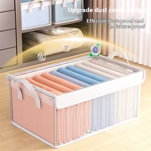 Caja de almacenamiento plegable moderna para el hogar, cajón, tela de PVC y acabado de pantalones, artefacto con caja en capas, diseño de cesta - Product Image 2