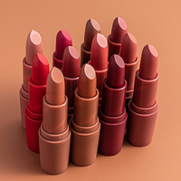 Rouge à lèvres mat crémeux en velours, nourrissant, imperméable, longue tenue, haute pigmentation, anti-transfert, 12 teintes, OEM ODM, étiquette privée