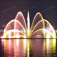 Systèmes d'éclairage adaptatifs aux scènes, Personnalisation prédéfinie, Fontaine musicale dansante, Fontaine paysagère, Installation sur site