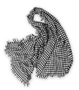 Bufanda de Lana de Lujo con Diseño de Pata de Gallo, Borlas en los Cuatro Lados, Larga y Cálida, Multifuncional, para Otoño e Invierno, para Mujer - Product Image 3