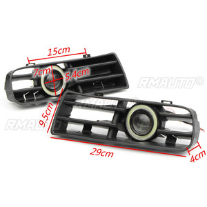 1Pair <b>LED</b> Fog <b>Lights</b> Angel Eyes Lamp Car Front Bumper Grille Grill Cover With <b>Wire</b> Kit for VW Golf MK4 98-04 - Product Image 2