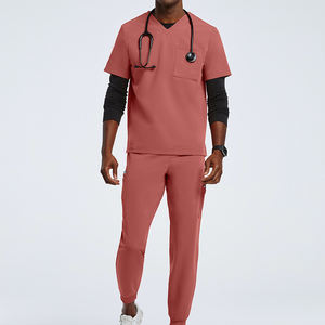 Uniforme de enfermera para clínica, nuevo estilo, para Hospital, mujer, el mejor conjunto de traje exfoliante, con bolsillo de malla, pantalón para correr, especias - Product Image 1