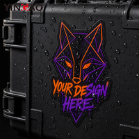 Stiker Vinyl Anti Air Custom Die Cut Street Graffiti Cyber Fox Robot untuk Skateboard Laptop Botol Air Logo