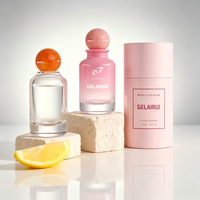 Ensemble de flacons de parfum en verre de 50 ml et 100 ml, vaporisateur, bouchon sphérique, pompe, logo personnalisé, flacon de parfum de luxe, impression à l'écran