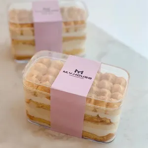 Clear Plastic Cookies Storage Box Biscuits Baking Cake Dessert Food  Container