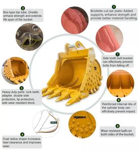 <strong>High</strong>-<strong>strength</strong> Wearable Steel Excavator Heavy Duty Rock <strong>Bucket</strong> for Construction - Product Image 4