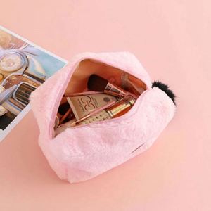 Lovely Style Traveling Fashional Plush Multi-functional Cosmetic Bag for Women <b>Storage</b> <b>Make</b> <b>up</b> Bag - Product Image 5