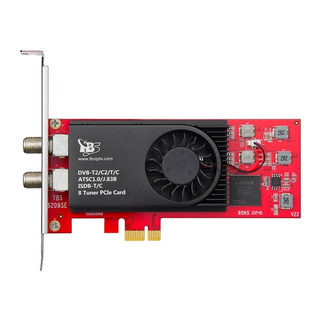 TBS6209se DVB-T2/C2/T/C/ISDB-T 8 TV Tuner PCI-e Card for IPTV Streaming and Broadcasting