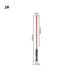 गैजेट भारी शुल्क बैल हथौड़ा ड्रिल बिट हैक्स शंक 6.35 मिमी कार्बाइड त्रिकोण टिप फास्ट पैठ कंक्रीट ईंट प्रबबलित - Product Image 5