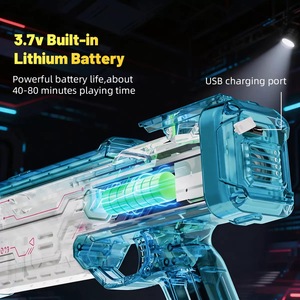 Nouveau pistolet à eau électrique 2026 avec lumières LED et effets sonores, grande capacité, haute pression, jouets pour enfants - Product Image 4