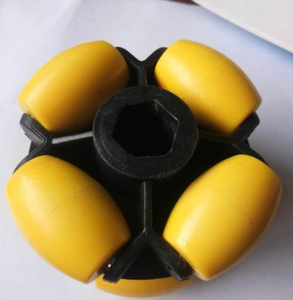 Tragfähigkeit 80-100kg Durchmesser 125mm Omni-Rad Dreifach-Polyurethan-Rolle Omnidirektionale Räder für Omni-Rollstuhl - Product Image 2