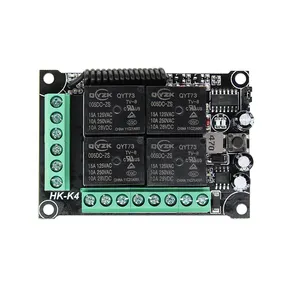 Transmisor y receptor RF de 433mhz, mando a distancia rf de 4 canales, CC de 12V, receptor de relé para puerta de garaje, motor de cortina LED