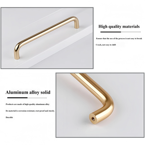 Premium Solid Space Aluminum Cabinet Pulls, Modern Minimalist <strong>Drawer</strong> Handles for Kitchen Wardrobe Shoe Cabinet Hardware - Product Image 4