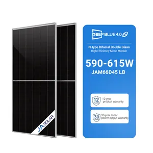 JA 610w painel solar 590-615w europa telhas painéis solares colher a luz do sol painéis solares JAM66D45 590-615/ LB