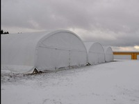Bâtiment en tissu d'acier industriel GS, entrepôt, hangar, tente de stockage avec structure en acier galvanisé et tissu PVC/PE haute résistance