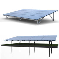 Soporte de Montaje para Paneles Solares, Estructura de Soporte para Paneles Fotovoltaicos, Galvanizado en Caliente, Resistente a Altas Velocidades del Viento (56M/S) y Nieve