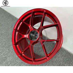 Nuevas Ruedas Monobloque de Aleación de Aluminio Rojo Personalizadas con Bloqueo Central para Carrera 991 de 20-24 Pulgadas - Product Image 5