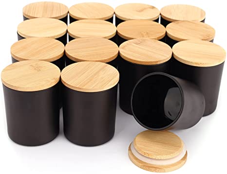 Sapphire Blue Glass Candle Jars with Lids 6 oz glass candle jar