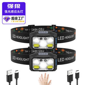 Linterna Frontal Recargable Tholight de 5 LED, 1200 mAh, Tipo C, para Correr al Aire Libre, Luz Blanca - Product Image 3