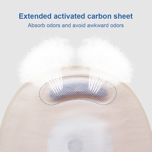 Consumíveis Médicos Zodelo Preços Acessíveis Bolsa de Ostomia com Filtro de Carbono em Uma Peça para Cuidados com Cirurgia de Estoma - Product Image 3