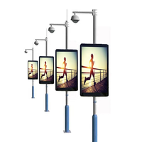 Écran LED double face pour poteau d'éclairage public P2 P3 P5 SMD, affichage publicitaire commercial extérieur étanche pour la nuit