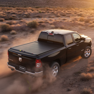 Cubierta de lona enrollable manual de aluminio sin perforación para caja de camioneta pickup, tipo persiana, para BYD Shark Silverado RAM - Impermeable - Product Image 1