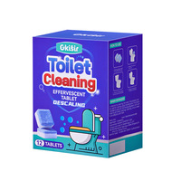 Tablettes nettoyantes pour toilettes à action continue, prolongée, persistante, désodorisantes, bactériostatiques, à libération lente et continue