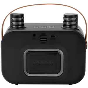 Nuovo di tendenza portatile BT 5.0 altoparlante senza fili doppio microfono <span class=keywords><strong>6</strong></span> tasti tipo C porta USB in plastica per la casa all'aperto di partito AUX supporto - Product Image 6