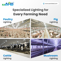 Ferme d'éclairage de volaille avec fonction de lever et de coucher du soleil lumière de corde à LED IP 66 pour ferme avicole bétail vache utilisation gradateur lumière