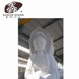 Statue <span class=keywords><strong>de</strong></span> bouddha en <span class=keywords><strong>pierre</strong></span> <span class=keywords><strong>de</strong></span> <span class=keywords><strong>lave</strong></span> blanche personnalisable 1.2m-2m <span class=keywords><strong>Sculpture</strong></span> en relief <span class=keywords><strong>de</strong></span> jardin Kuan-yin Guanyin-<span class=keywords><strong>Sculpture</strong></span> sur <span class=keywords><strong>pierre</strong></span> naturelle - Product Image 1